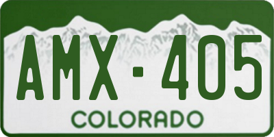 CO license plate AMX405