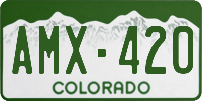 CO license plate AMX420