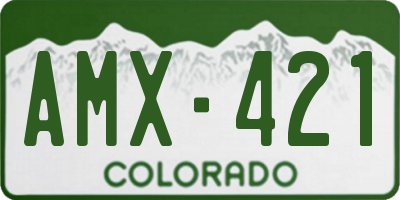 CO license plate AMX421