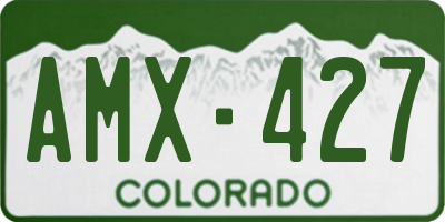 CO license plate AMX427