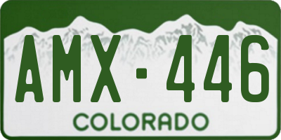 CO license plate AMX446