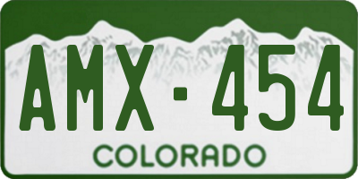 CO license plate AMX454