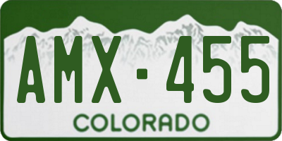 CO license plate AMX455