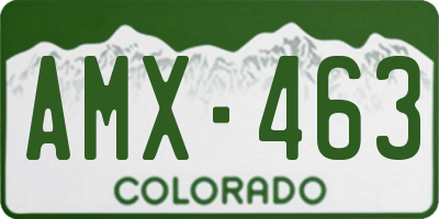 CO license plate AMX463