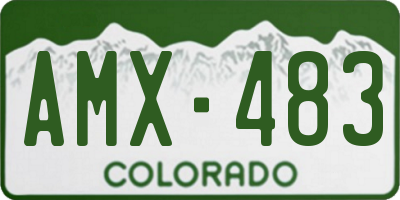 CO license plate AMX483