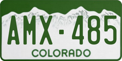 CO license plate AMX485
