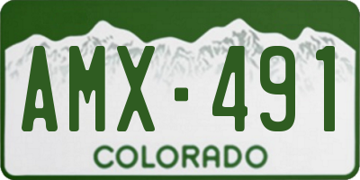 CO license plate AMX491