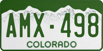 CO license plate AMX498