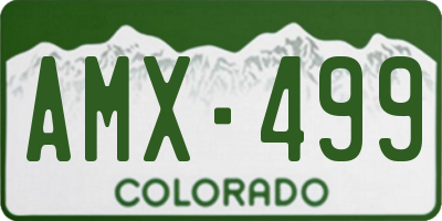 CO license plate AMX499