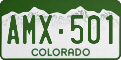 CO license plate AMX501