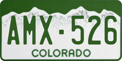 CO license plate AMX526