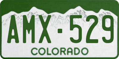 CO license plate AMX529