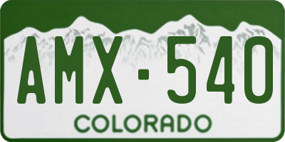 CO license plate AMX540