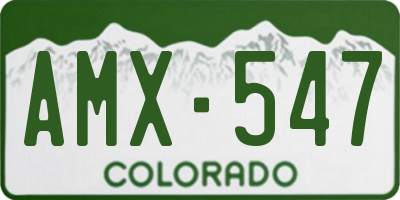 CO license plate AMX547