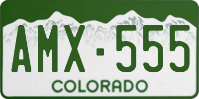 CO license plate AMX555