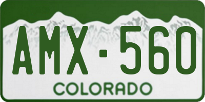 CO license plate AMX560