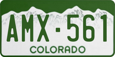 CO license plate AMX561