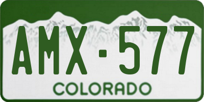 CO license plate AMX577