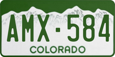 CO license plate AMX584