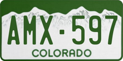 CO license plate AMX597