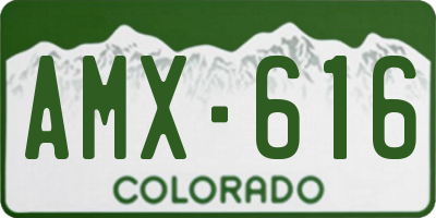 CO license plate AMX616