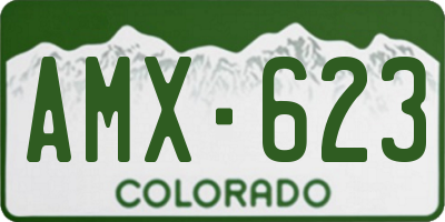 CO license plate AMX623