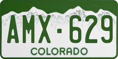 CO license plate AMX629