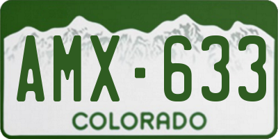CO license plate AMX633