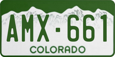CO license plate AMX661