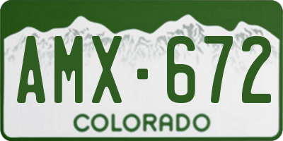CO license plate AMX672