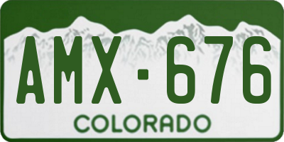CO license plate AMX676