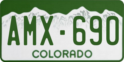 CO license plate AMX690