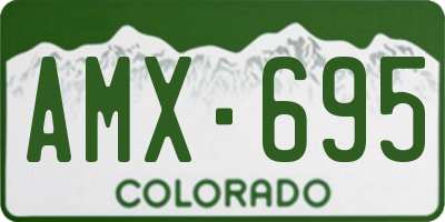 CO license plate AMX695
