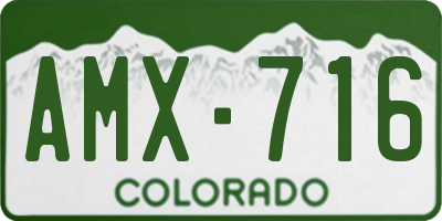 CO license plate AMX716