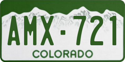CO license plate AMX721