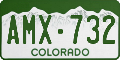 CO license plate AMX732