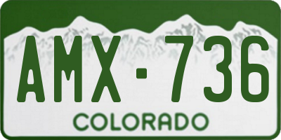 CO license plate AMX736