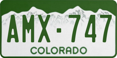 CO license plate AMX747