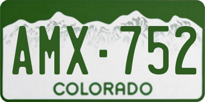 CO license plate AMX752