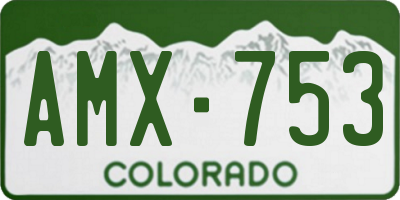 CO license plate AMX753