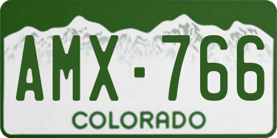 CO license plate AMX766