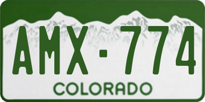 CO license plate AMX774