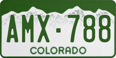 CO license plate AMX788