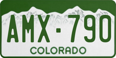 CO license plate AMX790