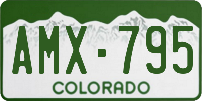 CO license plate AMX795