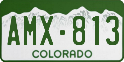 CO license plate AMX813