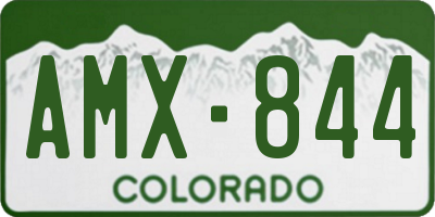 CO license plate AMX844