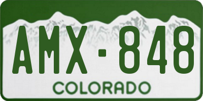 CO license plate AMX848