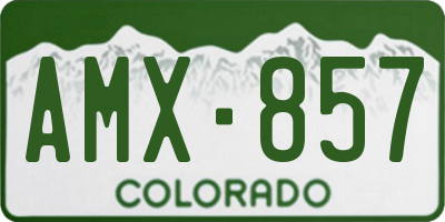 CO license plate AMX857