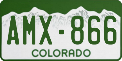 CO license plate AMX866
